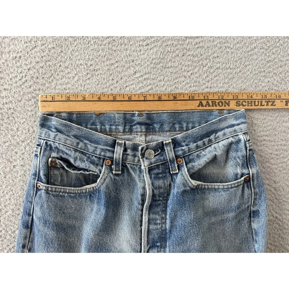 Vintage Levis 501 Jeans Mens Fits 27x30 Distressed Button Fly 80s USA *READ